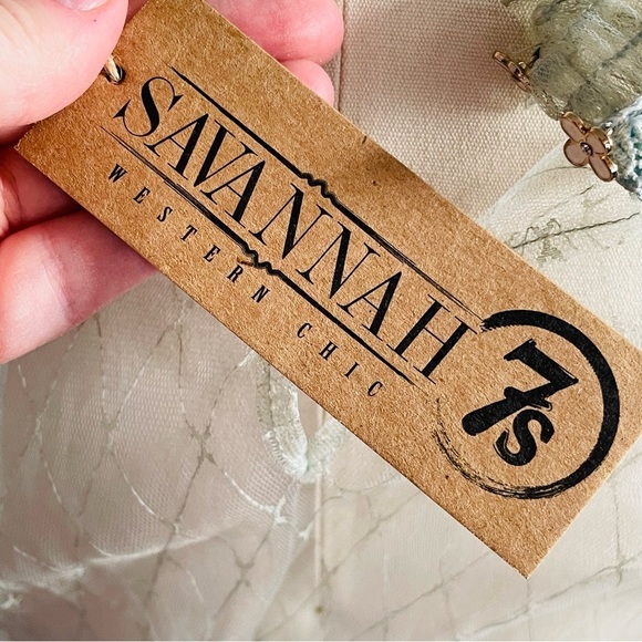 POL Sheer Antique Style Lace Sleeveless Top - Cream and Blue- Size Small- NWT - Picture 8 of 10